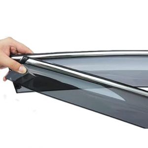 Car rain Window Door Visor Wind deflectors and sunshield Protectors with Chrome/Silver Linning Compatible for New Swift (2024 Onwards)